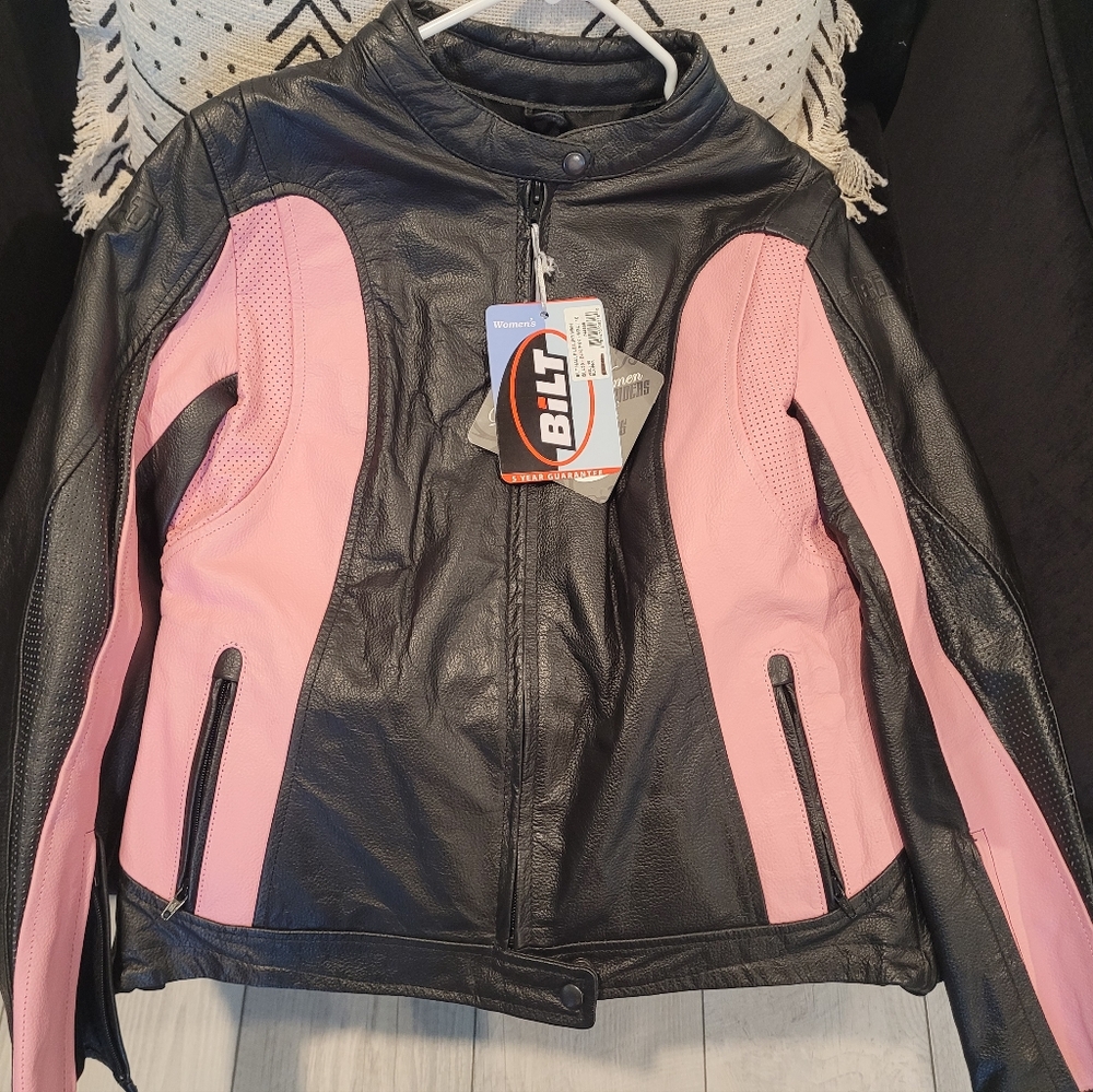 Bilt leather women's motorcycle jacket